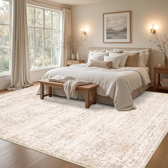 Area Rugs 9x12 Living Room Rug: Washable Rug Soft Vintage Boho Carpet Indoor - Image 4