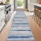 KOZYFLY Modern Abstract Hallway Runner, 2x12 Washable Rug Runner Non-Slip Soft - Image 3