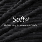 BEDELITE Fleece Black Throw Blanket - Image 4