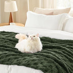 Bedsure GentleSoft Olive Green Spring Throw Blanket - Image 3