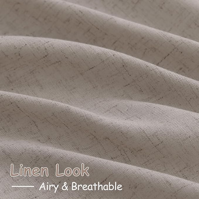 Nanspring Stone Beige Curtains 90 Inches Long - Image 4