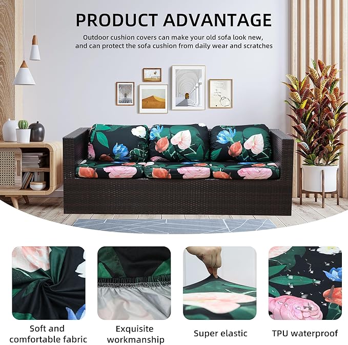 Outdoor Cushion Covers Set, Replacement - Image 3