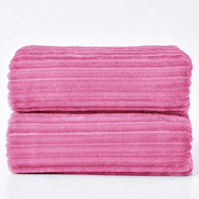 BEDELITE Fleece Blanket King Size – 3D Ribbed Jacquard Soft and Warm Decorative - Image 9