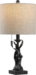 JONATHAN Y Gaston Rustic Faux Antler Resin Table Lamp 20.5", Brown