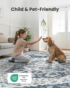 AMADA HOMEFURNISHING 9x12 Area Rug, Washable Low-Profile Large Area Rug - Image 4