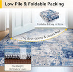 Washable Area Rugs 2'6''x10 Non-Slip Modern Abstract Soft - Image 4