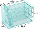 Spacrea 4-Tier Paper Organizer for Desk with File Organizer