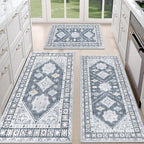 HEBE Boho Kitchen Rug Sets 3 Piece by HEBE
