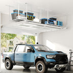 FLEXIMOUNTS 3x6 Overhead Garage Storage Adjustable Ceiling Rack, White