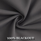 Yakamok Dove Grey 100% Blackout Curtains Grommet Window Treatments - Image 6