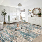 8x10 Area Rugs for Living Room, Washable Modern Abstract Large Area Rug Neutral - Image 6