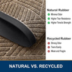 Smiry Front Door Mat Outside Entrance, Heavy Duty Sturdy Natural Rubber Doormat - Image 5