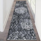 HEBE Hallway Runner Rug 2'x8' Washable Vintage Distressed Area Rugs Non Slip by HEBE