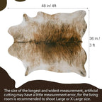 AROGAN Western Decor Faux Fur Cowhide Rug, 4 x 3 Feet Premium Animal Skin Cow - Image 2