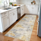 3x7 Washable Kitchen Runner Rug: Modern Abstract Runners - Image 2