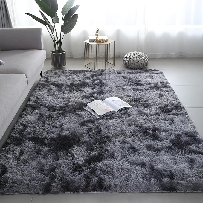 Shag Area Rugs for Bedroom Living Room, 5X8 Ultra Soft Fluffy Area Rugs for Dorm by Boshengya