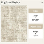 3x5 Rug, Small Area Rug for Kitchen, Machine Washable Non-Slip Throw Rug - Image 5