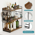 3-Tier Bathroom Counter Organizer and Storage with Basket, Brown