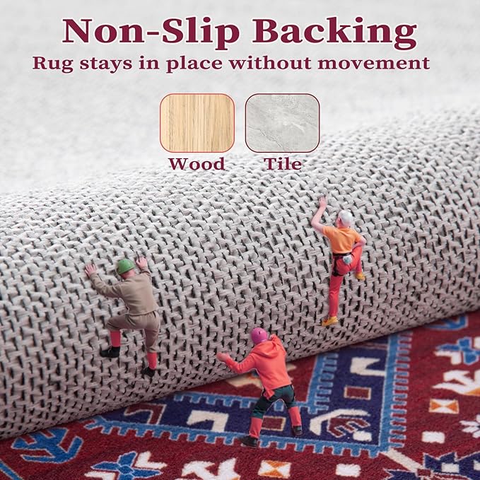 SERISSA Area Rug 3x5 Boho Rugs for Bedroom, Washable Non-Slip Living Room Rug - Image 5