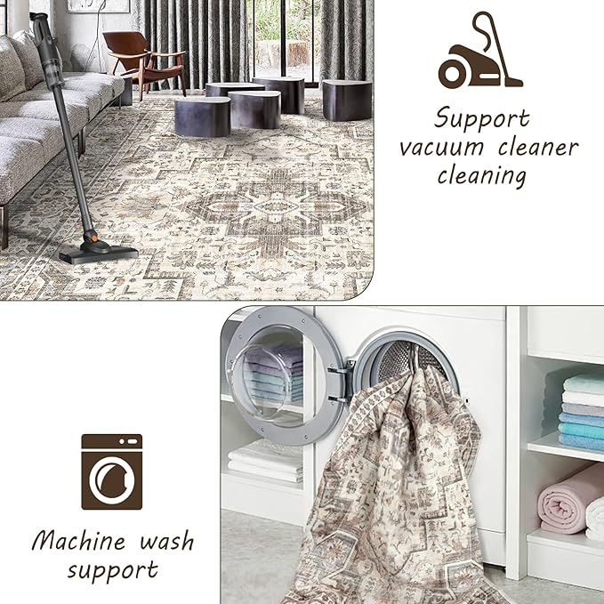 Area Rug Machine Washable Rug 10'x13' - Image 7