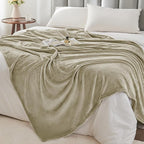BEDELITE Fleece Blanket Oat Linen Throw Blankets - Image 6