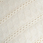 Fancy Homi Set of 1 Boho Cream Lumbar Decorative Throw Pillow Cover 12x20 Inch - Image 4
