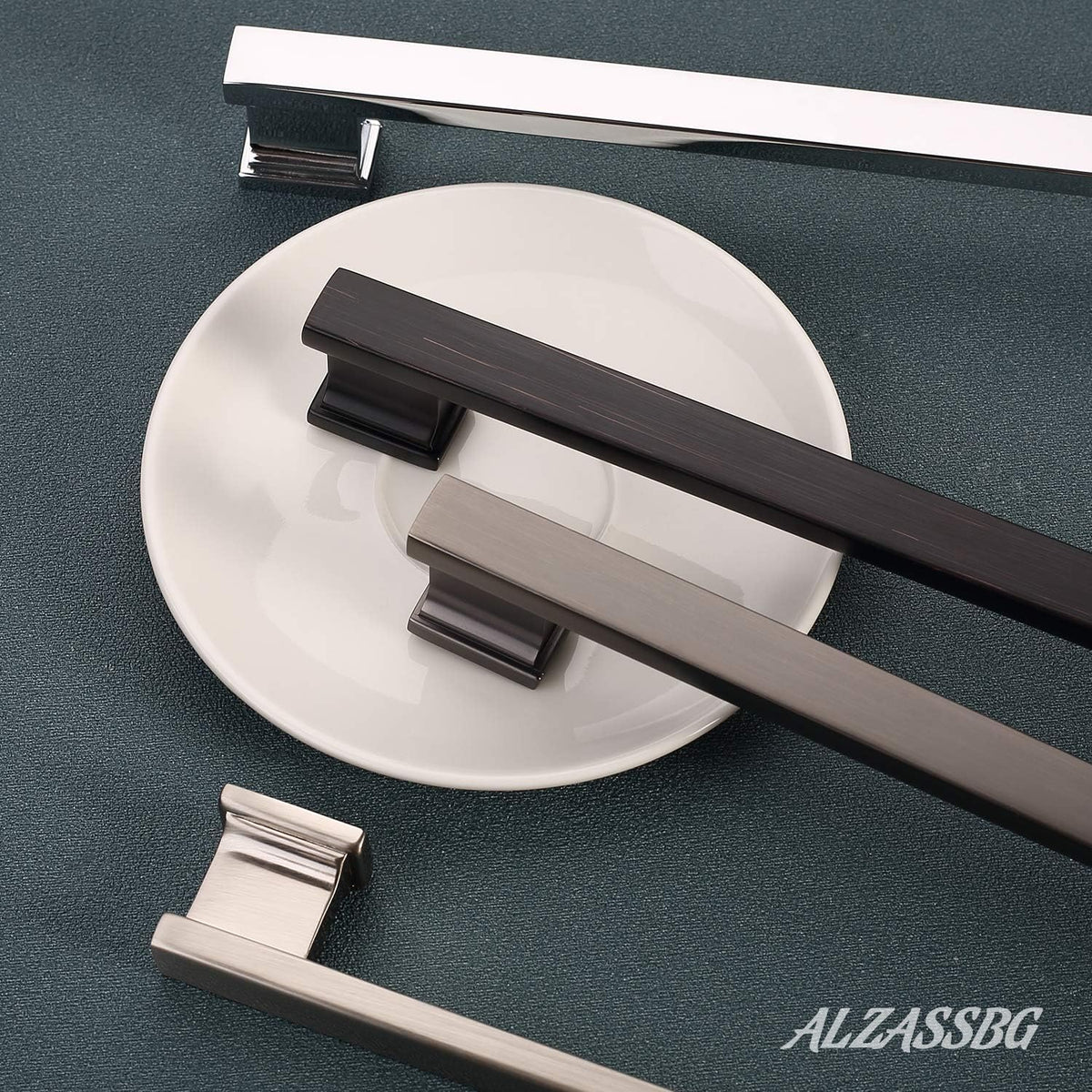 Alzassbg 5" Matte Black Cabinet Pulls and Handles 10 Pack, AL3061MB