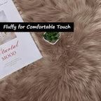 Goolela Faux Fur Rug for Bedroom 3x5 Light Brown Beige Fluffy Furry Fuzzy - Image 5