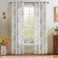 jinchan Linen Floral Curtains 84 Inch Length by JINCHAN