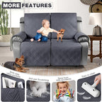 TAOCOCO 100% Waterproof Oversized Loveseat Recliner Cover, Non Slip Split - Image 6