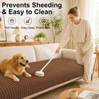 Smiry Couch Covers for Dogs, Non Slip Plush Washable Sofa Cover for Pets