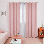 Deconovo Pink Blackout Curtains - Image 2