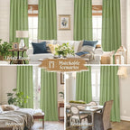 LAMIT Faux Linen Curtains 63 inches Long - Image 6