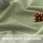 Light Sage Green Short Blackout Curtains - Image 2