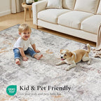 Rugflix 9x12 Area Rugs for Living Room, Washable Large Rug Stain-Resistant Low - Image 6