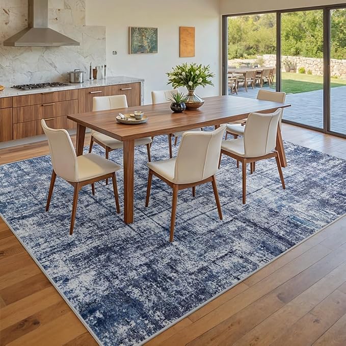 9x12 Area Rugs for Living Room Washable Rug: Anti-Skid Abstract Modern Living - Image 8