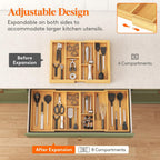 Lifewit Expandable Utensil Organizer for Kitchen Drawer, Cutlery Holder