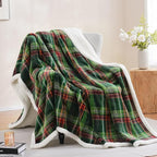 PU MEI Sherpa Fleece Throw Blanket 80" x 90" Reversible Plush Fluffy Large Big by HOME