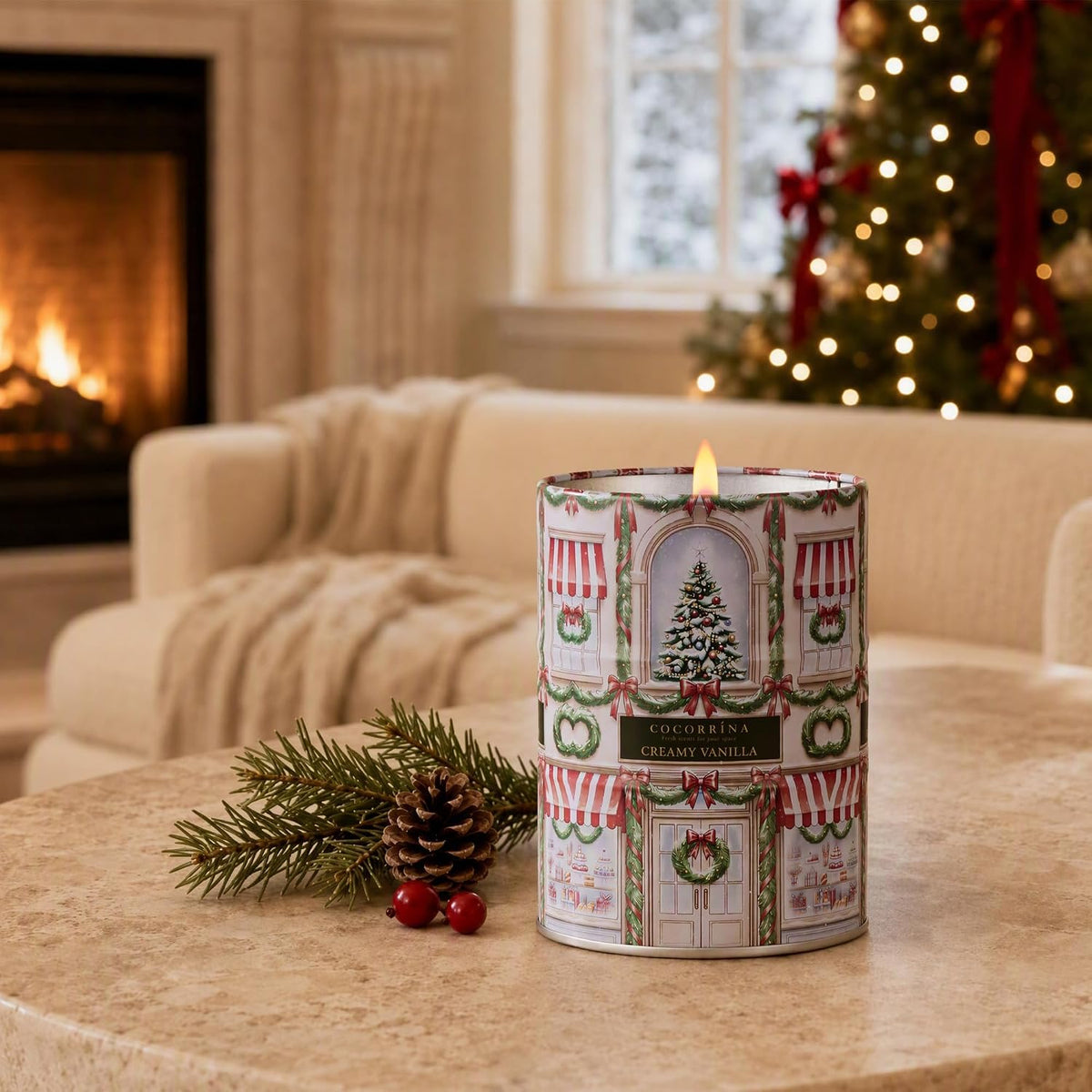 COCORRÍNA Creamy Vanilla Scented Candle for Home, 11.29 oz