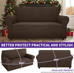 ZNSAYOTX Super Stretch Couch Cover Love Seat Sofa Covers - Image 2