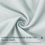 Joydeco White Curtains 108 Inches Long 1 Panel, Thermal Insulated Long - Image 2