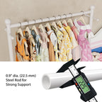 Kids Clothing Rack with Storage Bag, Adjustable Height, White