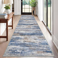 KOZYFLY Modern Abstract Washable Rug Runner 2.6x12 Hallway Rug Runner Non-Slip by KOZYFLY