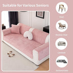 Velvet Couch Cover, Washable Sectional Sofa Cover, Anti Slip Sofa Slipcover - Image 5