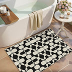 Latte&Fog 2x3 Entryway Rug, Small Modern Abstract Door Mat Samll Rug, Washable - Image 3