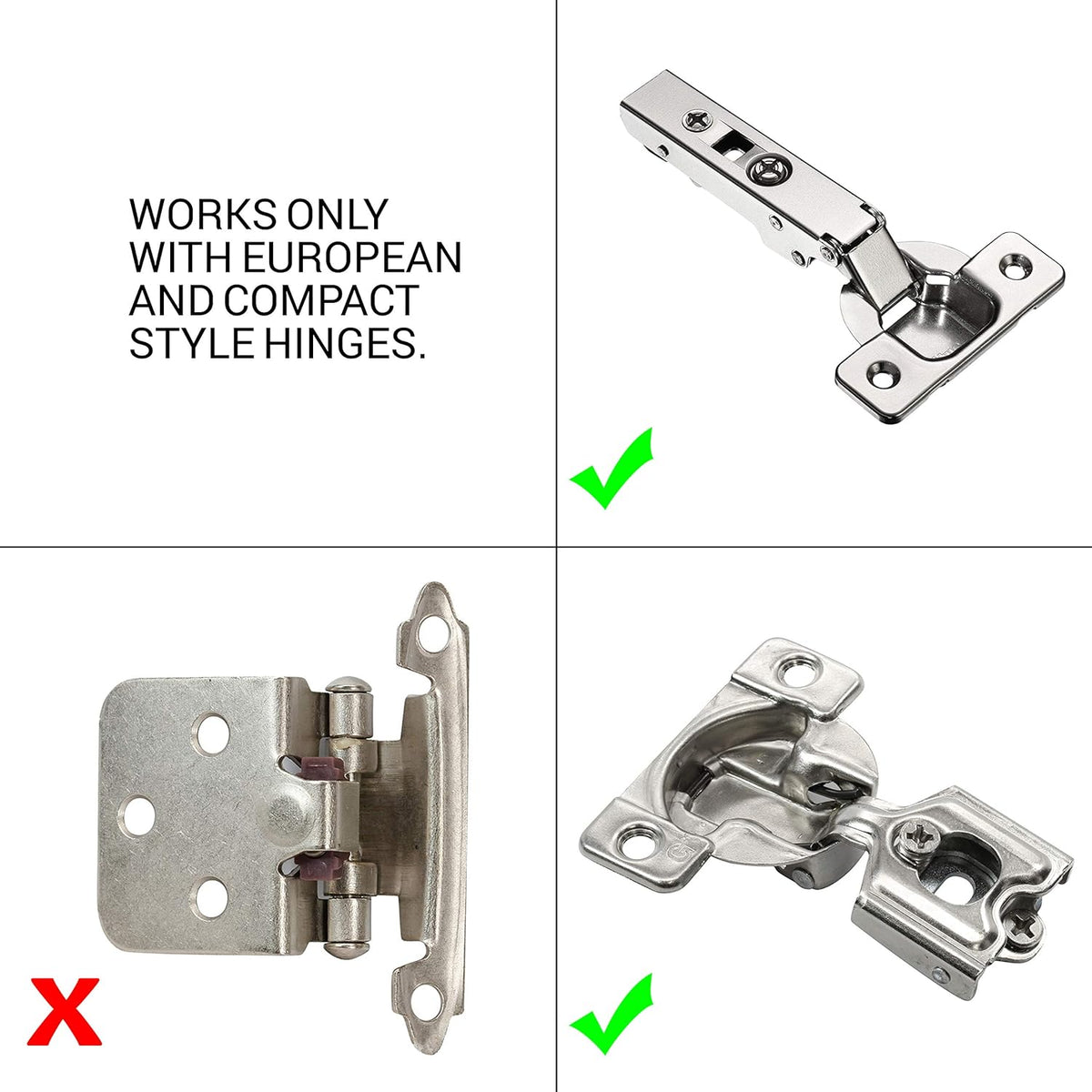 5 Pack Rok Hardware Soft Close for Cabinet Doors/Metal Soft Close Adapter/Damper/Hardware/Zinc/Hinge/European Made! SCD101