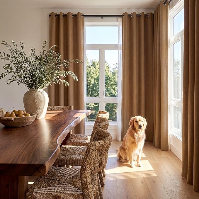 NICETOWN 100% Absolutely Blackout Linen Curtains - Image 7
