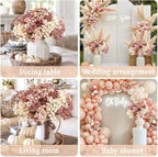 N&T NIETING Baby Breath Flowers Artificial Bulk, 10Pcs, Fall Pink Decor