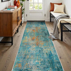Washable Area Rugs 2'x8' Non-Slip Modern Abstract Soft - Image 2