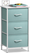Sorbus Nightstand with 3 Drawers for Bedroom (Aqua)